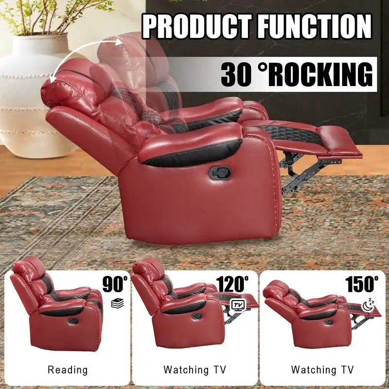Big Size Faux Leather American Design Recliner Chair for Living Room