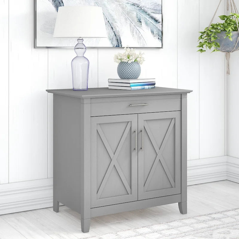 Key West Secretary Desk with Storage Cabinet by Bush Furniture