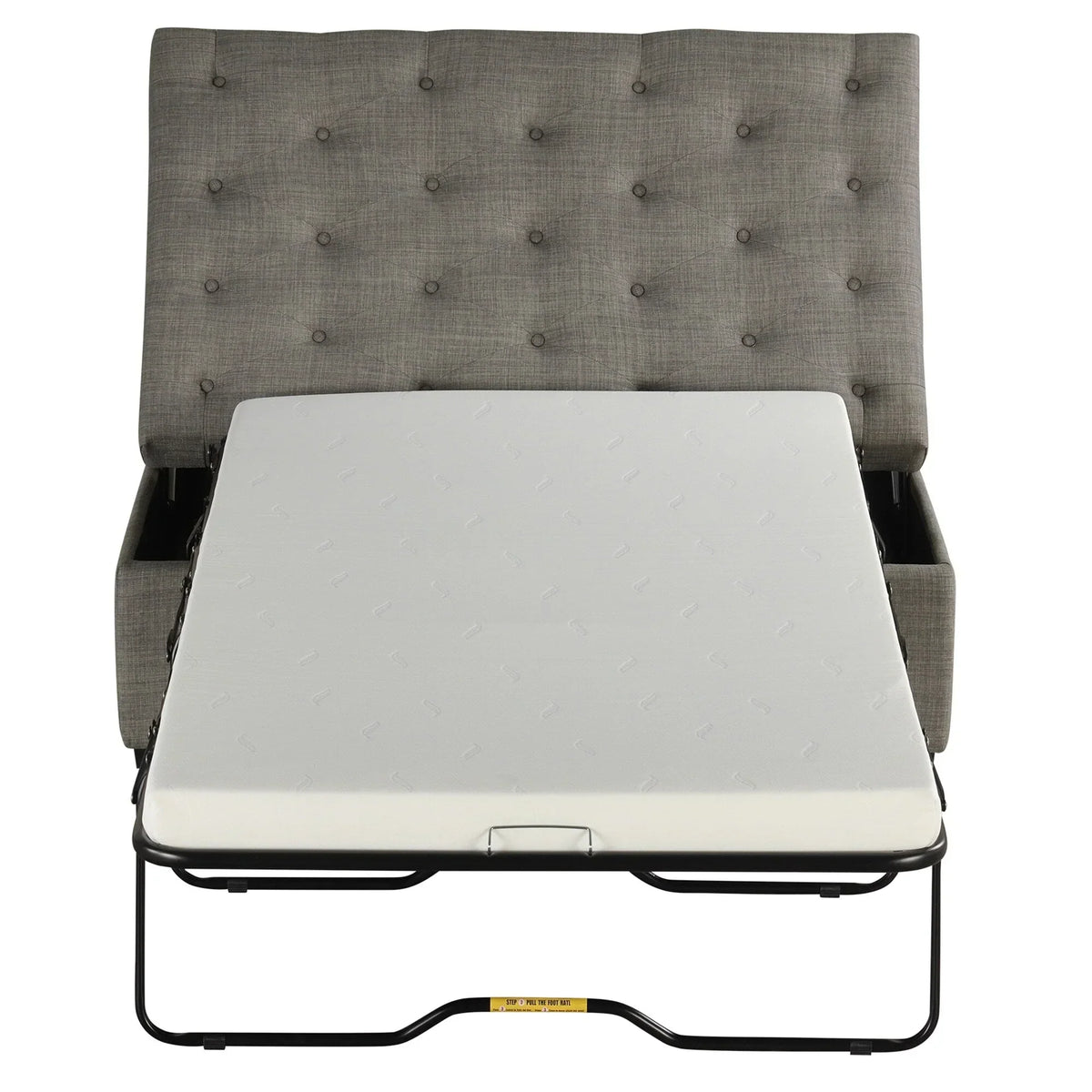 Folding Sofa Bed, 49.6 Ottoman with a Folding Sofa Bed, Convertible Ottoman Sleeper with Memory Mattress and Tufted Design